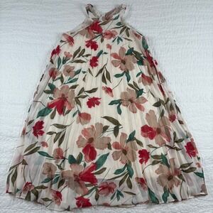 Peyton Bre Girls Floral Pleated Halter Dress Kids 8 Chiffon Middi Maxi Special